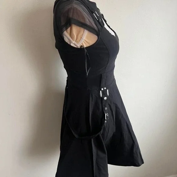 killstar kounter kulture mni dress with mesh and strap details size xs - Picture 4 of 5